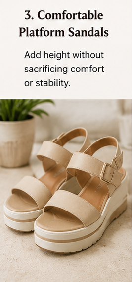 Cream platform sandals with ankle straps styled on a soft neutral background for comfortable summer outfits.