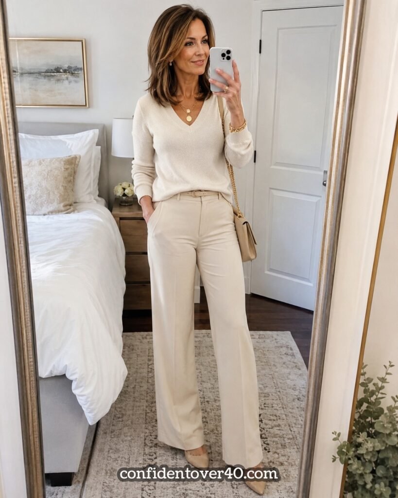 5. Monochrome Neutral Outfit Dressing Stylishly Over 40: The Ultimate Guide to Confident, Modern Fashion